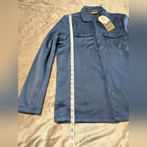 NWT Avalanche Men’s Blue Medium Long Sleeve Button (Snap) Down Thermal Shirt - Picture 6 of 7